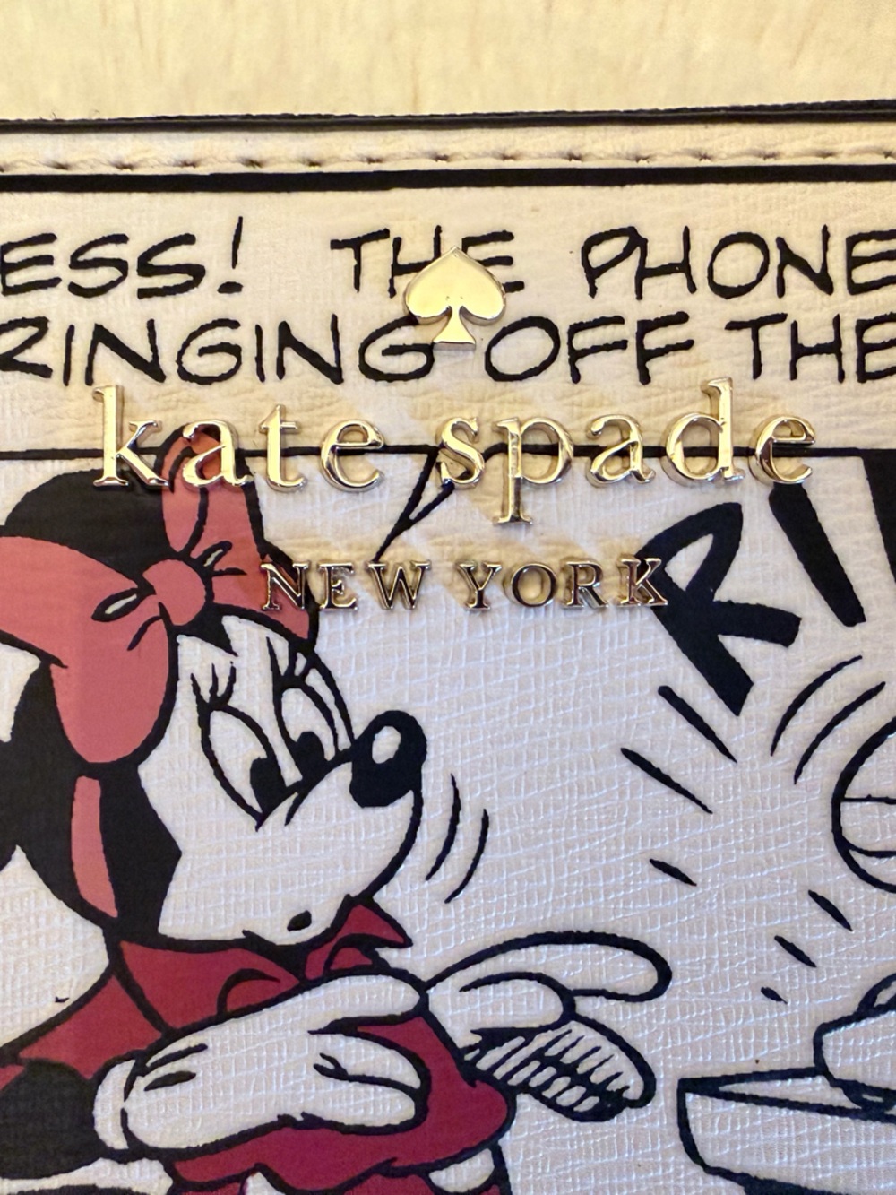 kate spade x Disney Mickey & Minnie Comic Zip Wallet